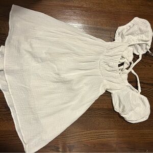 Princess Polly Ivory Textured Dress